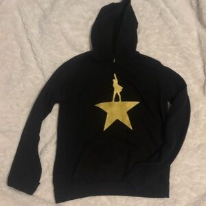 Hamilton Black Hoodie with Gold Accents